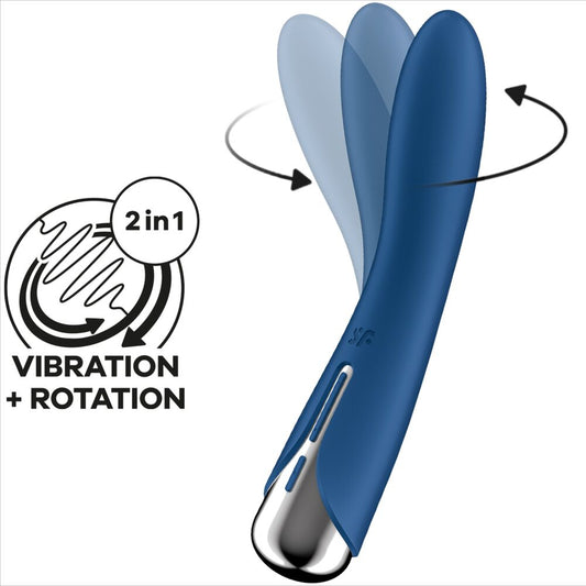 SATISFYER SPINNING VIBE 1 | Vibromasseur Vaginal - point G - silicone - 12 modes de vibrations - 5 programmes de rotations - waterproof